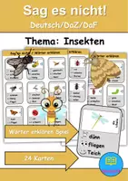 Vorschau - Spiele - Sag es nicht Insekten - DaZ/DaF, Deutsch (Spiel) - Deckblatt