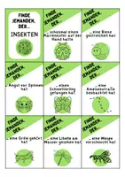 Vorschau - Spiele - Mitschüler Bingo Insekten - DaZ/DaF, Deutsch (Klassenspiel) - Finde jemanden, der… - Seite 1