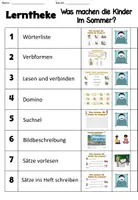 Vorschau - Arbeitsblätter - Materialpaket "Was machen die Kinder im Sommer?" DaZ / DaF / Deutsch - Seite 2