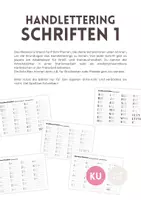 Vorschau - Arbeitsblätter - Handlettering, 5 Schriften, Anleitung - Seite 1