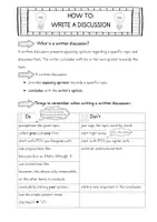 Vorschau - Arbeitsblätter - How to Write a Written Discussion mit Beispiellösungen und interaktiver PDF - Seite 1