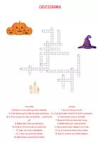Vorschau - Arbeitsblätter - Halloween-Kreuzworträtsel auf Spanisch | Klasse 1–4 mit Lösungen - Seite 1