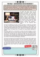 Vorschau - Arbeitsblätter - Fake News und Bedrohung / Gefahren für Demokratie mit Lösung (Klasse 7 8 9 10) - Deckblatt