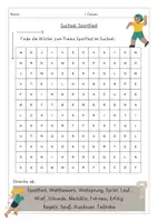 Vorschau - Spiele - Suchsel Sportfest / Bundesjugendspiele 2 Versionen + Lösung - Seite 1