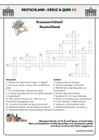 Vorschau - Arbeitsblätter - Kreuzworträtsel #2: Deutschland - Seite 1