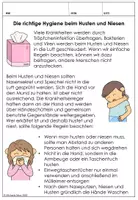 Vorschau - Arbeitsblätter - Hygiene Unterrichtsmaterial- Händewaschen, niesen, husten - Seite 3