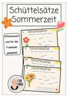 Vorschau - Stationenlernen - Schüttelsätze Sommer - Deckblatt