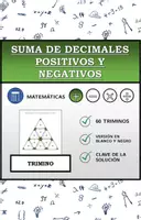 Vista previa - Hojas de trabajo - Trimino | Suma de decimales positivos y negativos | Actividad Matemática - Portada