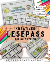 Vorschau - Mal- und Bastelvorlagen - Kreativer Lesepass für alle Ferien – mit Ausmalspaß & Bildersammlung - Seite 1