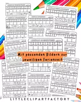 Vorschau - Mal- und Bastelvorlagen - Kreativer Lesepass für alle Ferien – mit Ausmalspaß & Bildersammlung - Seite 3