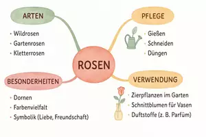 Vorschau - Arbeitsblätter - Arbeitsblätter zum Thema "Rosen" + Lösung & MP3 + Mindmap + Infografik - Seite 2
