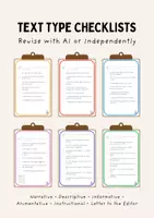 förhandsvisning - Text Type Checklists – Revise with AI or Independently - försättsblad