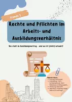 Vorschau - Stundenentwürfe - Rechte und Pflichten im Ausbildungsverhältnis - Deckblatt
