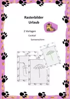 Vorschau - Mal- und Bastelvorlagen - Rasterbilder Urlaub - Deckblatt