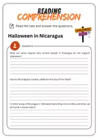 Vorschau - Arbeitsblätter - Reading Comprehension - Halloween in Nicaragua + Solutions - Seite 3