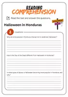 Vorschau - Arbeitsblätter - Reading Comprehension - Halloween in Honduras + Solutions - Seite 3