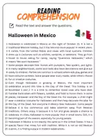 Vorschau - Arbeitsblätter - Reading Comprehension - Halloween in Mexico + Solutions - Seite 1