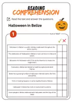 Vorschau - Arbeitsblätter - Reading Comprehension - Halloween in Belize + Solutions - Seite 2