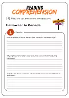 Vorschau - Arbeitsblätter - Reading Comprehension - Halloween in Canada + Solutions - Seite 3