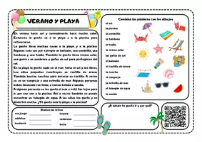 Vorschau - Arbeitsblätter - Hoja de trabajo - verano y playa - Seite 1