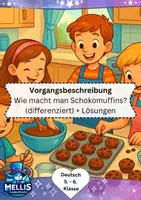 Vorschau - Arbeitsblätter - Vorgangsbeschreibung Klasse 5/6: Muffins Rezept - Deckblatt