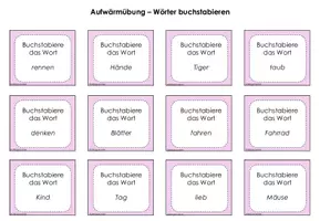 Vorschau - Stundenentwürfe - Aufwärmkärtchen - Deutsch (Kl. 3./4.) - Seite 3