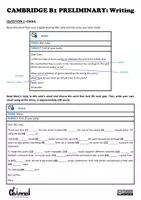Vista previa - Hojas de trabajo - B1 PRELIMINARY – WRITING TASKS: Email, Article & Story (1) - página 1
