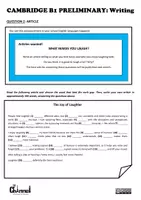 Vista previa - Hojas de trabajo - B1 PRELIMINARY – WRITING TASKS: Email, Article & Story (1) - página 2