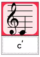 Vorschau - Bildkarten - Notennamen Bildkarten Musik Grundschule (Klasse 2–4) – Flashcards & Tafelmaterial zur C-Dur-Tonleiter und Notenlehre - Seite 1