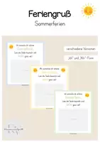 Vorschau - Anderer Materialtyp - Feriengruß Sommerferien / Sommerferiengruß ("Gummibärchen") - Deckblatt