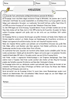 Vorschau - Arbeitsblätter - Kreuzzuege Arbeitsblätter mit Fragen + Lösungen Lesetext - Seite 1