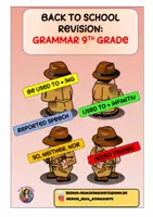 Vorschau - Arbeitsblätter - Back to school - Revision Grammar 9. Klasse - Deckblatt