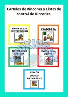 Vista previa - Decoración del aula - Carteles de Rincones y Listas de control de Rincones - Portada
