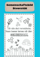 Vorschau - Mal- und Bastelvorlagen - Gemeinschaftsbild Wir sind bunt Diversität kooperatives Poster Growth Mindset - Deckblatt