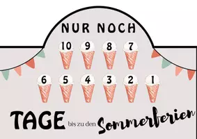 Vorschau - Mal- und Bastelvorlagen - Ferien Countdown - Seite 1