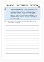 Vorschau - Arbeitsblätter - Übung Präsens-Präteritum-Infinitiv - Deckblatt