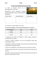 Vorschau - Test - Klassenarbeit: Landwirtschaft (bearbeitbar + EWH) - Seite 1