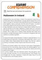 Vorschau - Arbeitsblätter - Reading Comprehension - Halloween in Ireland + Solutions - Seite 1