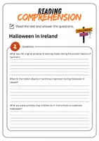 Vorschau - Arbeitsblätter - Reading Comprehension - Halloween in Ireland + Solutions - Seite 3