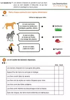 Aperçu - Feuilles d'exercices - Les menaces sur les animaux sauvages : le cas du lion - Page 1