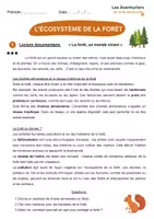Aperçu - Feuilles d'exercices - L'équilibre d'un écosystème : la forêt - Page de couverture