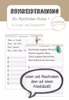 Vorschau - Arbeitsblätter - 30 Schreibtrainings für Klasse 1/Klasse 2 - Abschreiben üben - Deckblatt
