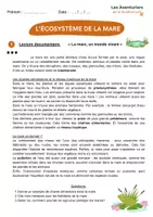 Aperçu - Feuilles d'exercices - L'équilibre d'un écosystème : la mare - Page de couverture