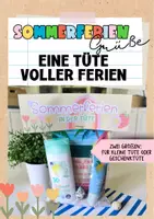 Vorschau - Mal- und Bastelvorlagen - Feriengruß Lehrerkolleg/-innen | Tüte voller Sommerferien - Deckblatt