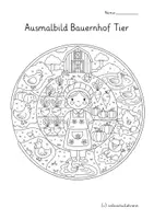 Vorschau - Mal- und Bastelvorlagen - 86 Bauernhof Ausmalvorlagen und Tiere Mandala ab 1.Kl 🐄🚜 - Seite 1