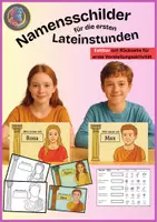 Vorschau - Arbeitsblätter - Namensschilder für den Lateinunterricht - Deckblatt