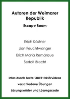 Vorschau - Arbeitsblätter - Autoren der Weimarer Republik (Escape Room) - Deckblatt