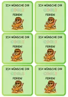 Vorschau - Mal- und Bastelvorlagen - Feriengrüße der Löwen Klasse - Komplettpaket - Seite 2