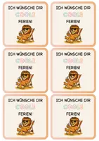 Vorschau - Mal- und Bastelvorlagen - Feriengrüße der Löwen Klasse - Komplettpaket - Seite 3
