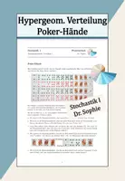 Vorschau - Arbeitsblätter - Hypergeometrische Verteilung Poker-Hände - Deckblatt